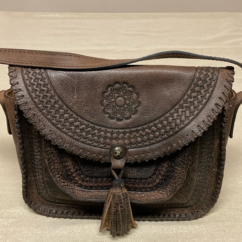 Patricia Nash, Italian leather vintage Beaumont satchel.EUC